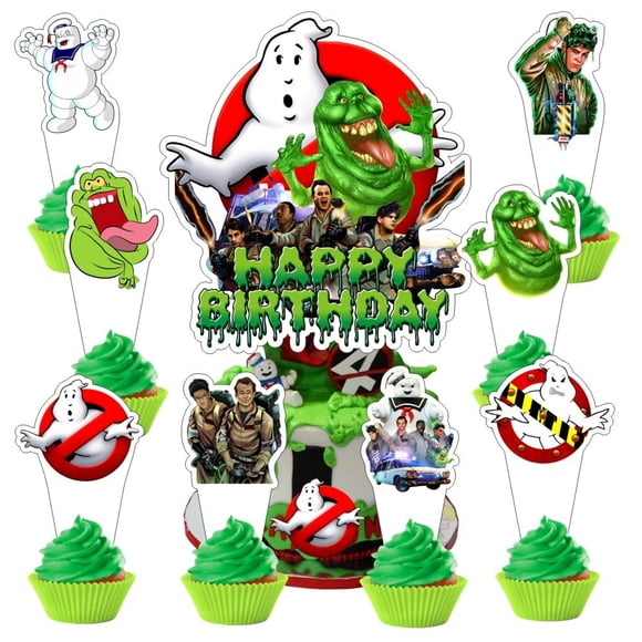 Set de decoración para tartas, fiesta de cumpleaños con fantasmas, 25 unidades, 1 adorno