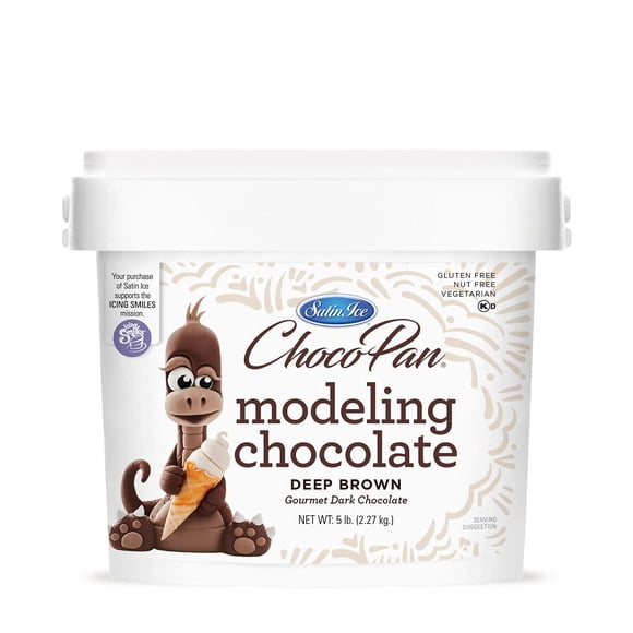 Chocolate de modelado Satin Ice 2,27 kg color marrón oscuro