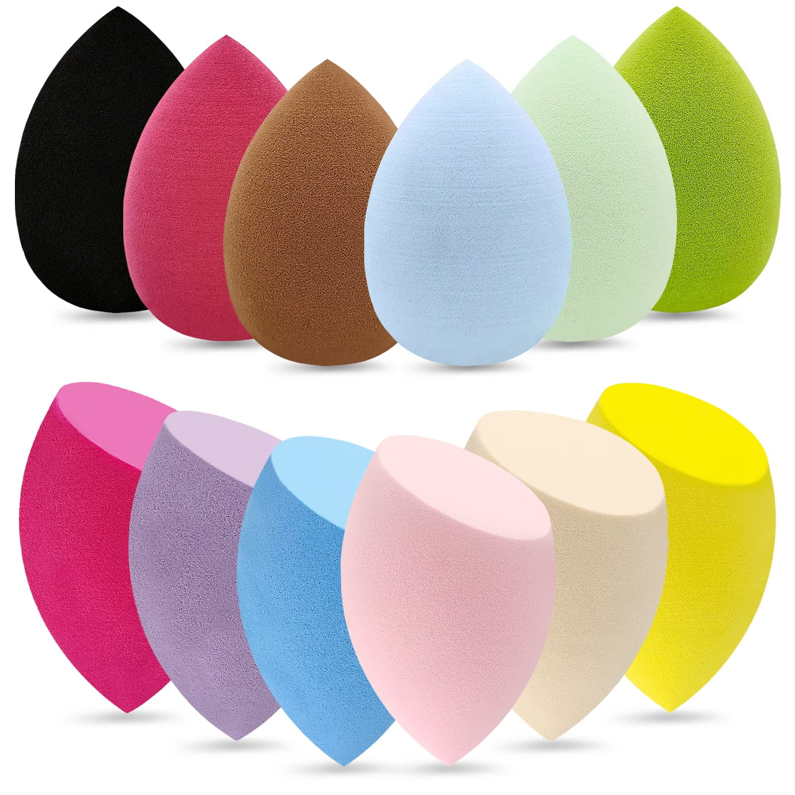 Scartink - Set De Esponjas De Maquillaje Scardink, 12 Piezas, Sin Látex, Multicolor