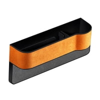 Magideal - Organizador De Espacio Para Asiento De Automóvil, Universal Con Ranura Para Tarjeta Con Portavasos, Caja De Almacenamiento Para Grietas En El Asiento, Copiloto Naranja