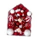 thumbnail image 4 of 72 Uds decoraciones para árboles de Navidad bolas de Navidad conjunto de adornos colgantes gotas para porche guirnalda hogar aniversario interior Rojo blanco, 4 of 5