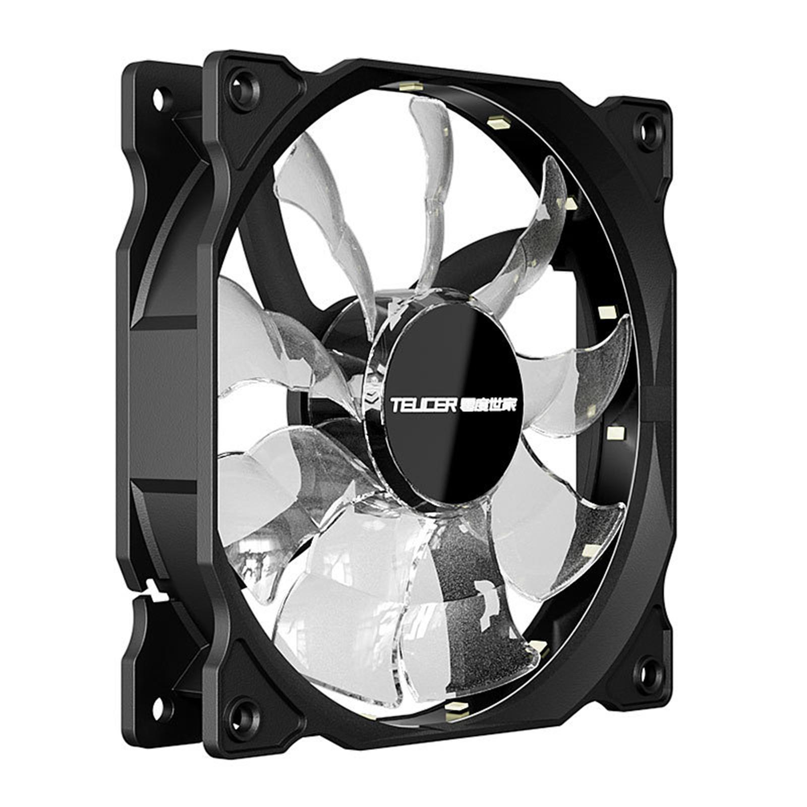 Bothyi - Ventiladores De Caja De 120 Mm, 9 Aspas Con 4 Cojines De Silicona Blanda, Cojinete Hidráulico, Ventilador De Pc, Aspas Transparentes