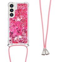 Funda Foxdock Para Samsung Galaxy S26 Plus Con Cuerda Ajustable, Brillo Líquido, Protección Antigolpes Y Lente – Ideal Para Regalo