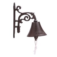 Magideal - Timbre De Puerta De Estilo Retro, Accesorios De Decoración De Jardín, Campana De Pared De Carillón De Escultura, Para Casa De De Pare , Campana De Vid