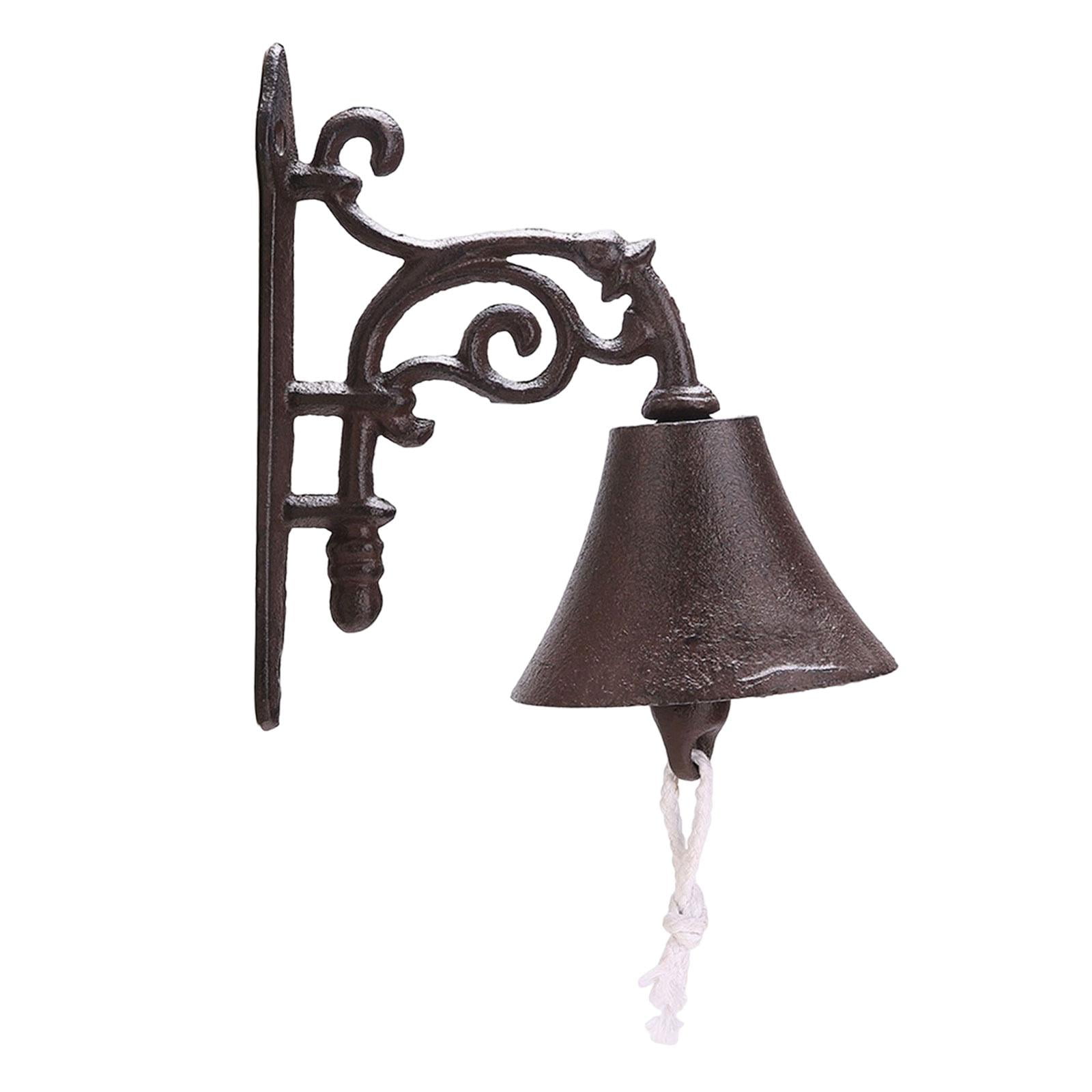 Magideal - Timbre De Puerta De Estilo Retro, Accesorios De Decoración De Jardín, Campana De Pared De Carillón De Escultura, Para Casa De De Pare , Campana De Vid