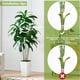 thumbnail image 4 of Árbol de dracaena artificial FSOHOI con maceta alta blanca de 6 pies, 4 of 7