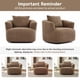 thumbnail image 4 of Silla giratoria de 360°, sofá de silla de acento de 38,2", silla de sofá giratoria tapiceada con almohada para salón, dormitorio, oficina y hotel, 4 of 6