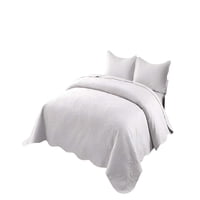 Genérico - Cubrecama Quilt De Verano King Con Relieve Color Blanco