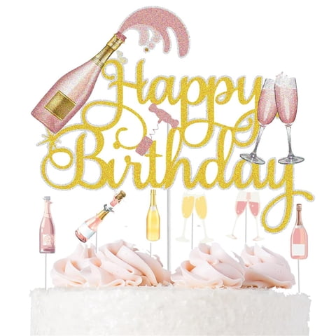 Decoración De Fiesta De Feliz Cumpleaños Hqkjgsyx Para Cake Toppers