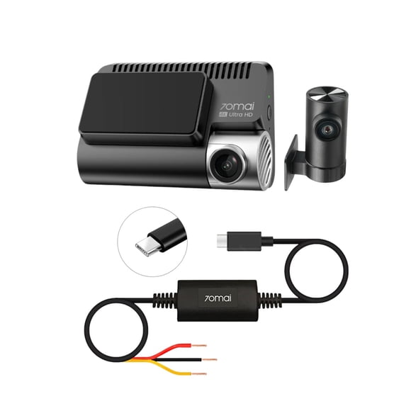 Set Dual Cámara Para Vehículo 4K 70mai A800SE Cámara trasera RC22 + Kit de cableado 70mai UP03