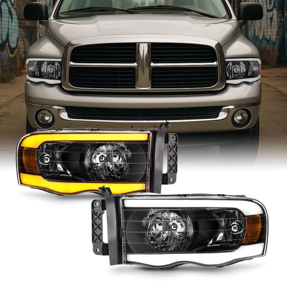 Faros AKKON para Dodge Ram 1500/2500/3500 Negro LED