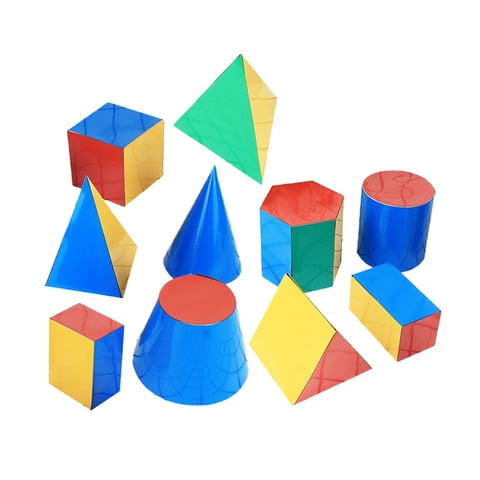 Magideal - 10 Piezas De Forma Geométrica Magnética, Juguete Educativo De Matemáticas, Material Didáctico, Modelo Geométrico 3D Desmontable Para Niños, Niñas,