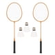 thumbnail image 2 of 2 Raquetas De Bádminton Con 3 Bolas De Nailon, Raquetas De Bádminton De Entrenamiento Familiar, Amarillas, 2 of 5