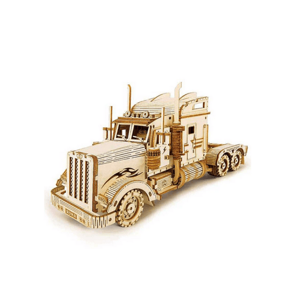 Camion Trailer Heavy Truck de Madera Armable