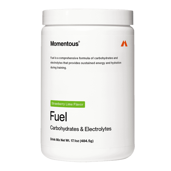 Momentous Fuel — Strawberry Lime · Carbohidrato + Electrolitos Intra-Entrenamiento