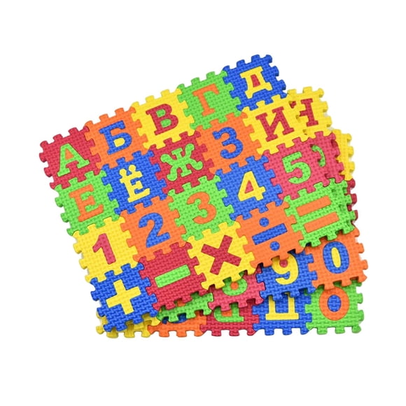 Puzzle Play Mat Alfabeto Número EVA Multi Color Para Bebé Gateando