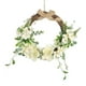thumbnail image 1 of Flor Corona Ratán Aro Puerta Pared Colgante Jardín Fiesta Decoración Ornamento Blanco, 1 of 3