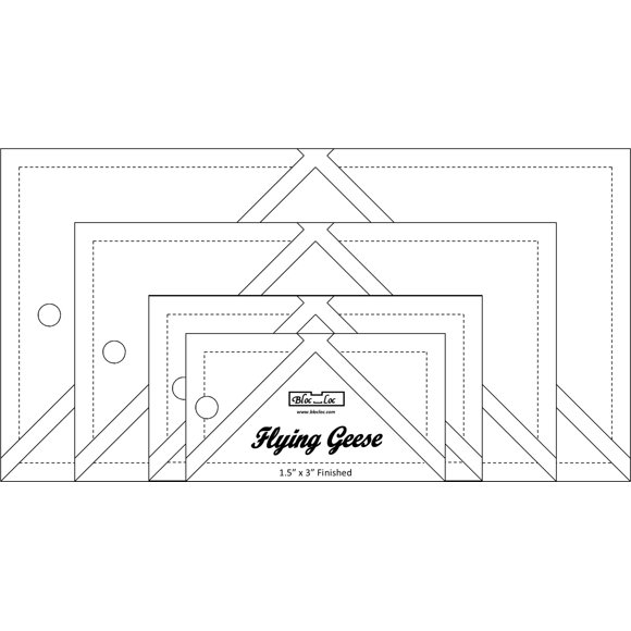 Juego de 4 reglas Bloc Loc Flying Geese para acolchado