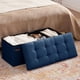 thumbnail image 3 of Banco otomano HAUSFRAU plegable de 80 cm con almacenamiento, color azul marino, 3 of 6