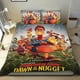 thumbnail image 1 of Pollos en Fuga Conjunto de sábanas temático, trío de piezas, cómodo y amigable con la piel, diseño único, regalo de decoración para el hogar para familiares, amigos y fans,140cm *210cm, 1 of 6