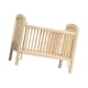 thumbnail image 1 of Cuna De Madera Elegante Para Casa De Muñecas A Escala 1/12, Ideal Para Fiestas Y Manualidades, 1 of 5