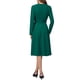 thumbnail image 3 of INSPIRE CHIC Vestido de Trabajo de Línea A para Mujer con Cuello de Solapa en V, Manga Larga, Ajuste Elegante y Vestido Acampanado con Cinturón M Azul Pavo Real, 3 of 5