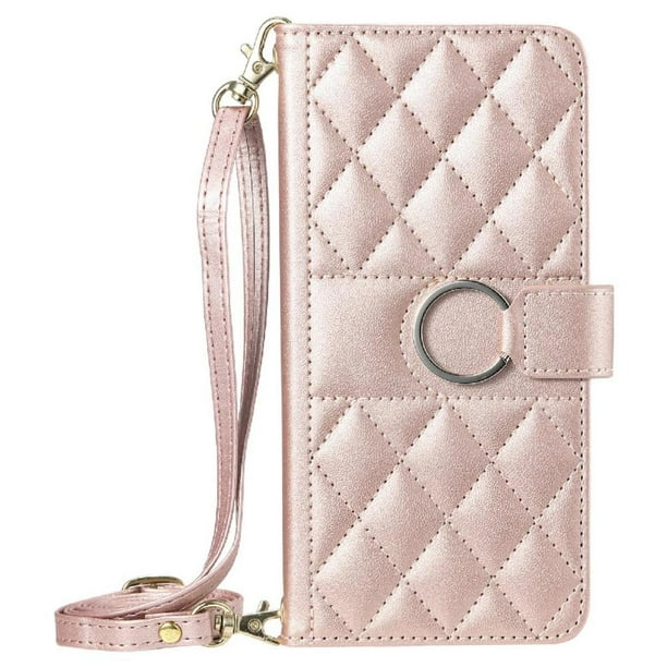 Funda tipo billetera FOXDOCK para Samsung Galaxy S23 Plus – Tapa abatible con correa para mujer
