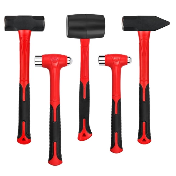Juego de martillos C&T, 5 piezas, 454 g, forma de mazo, 907 g