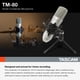 thumbnail image 3 of Micrófono Tascam TM-80 de condensador de diafragma grande, color plata, 3 of 7