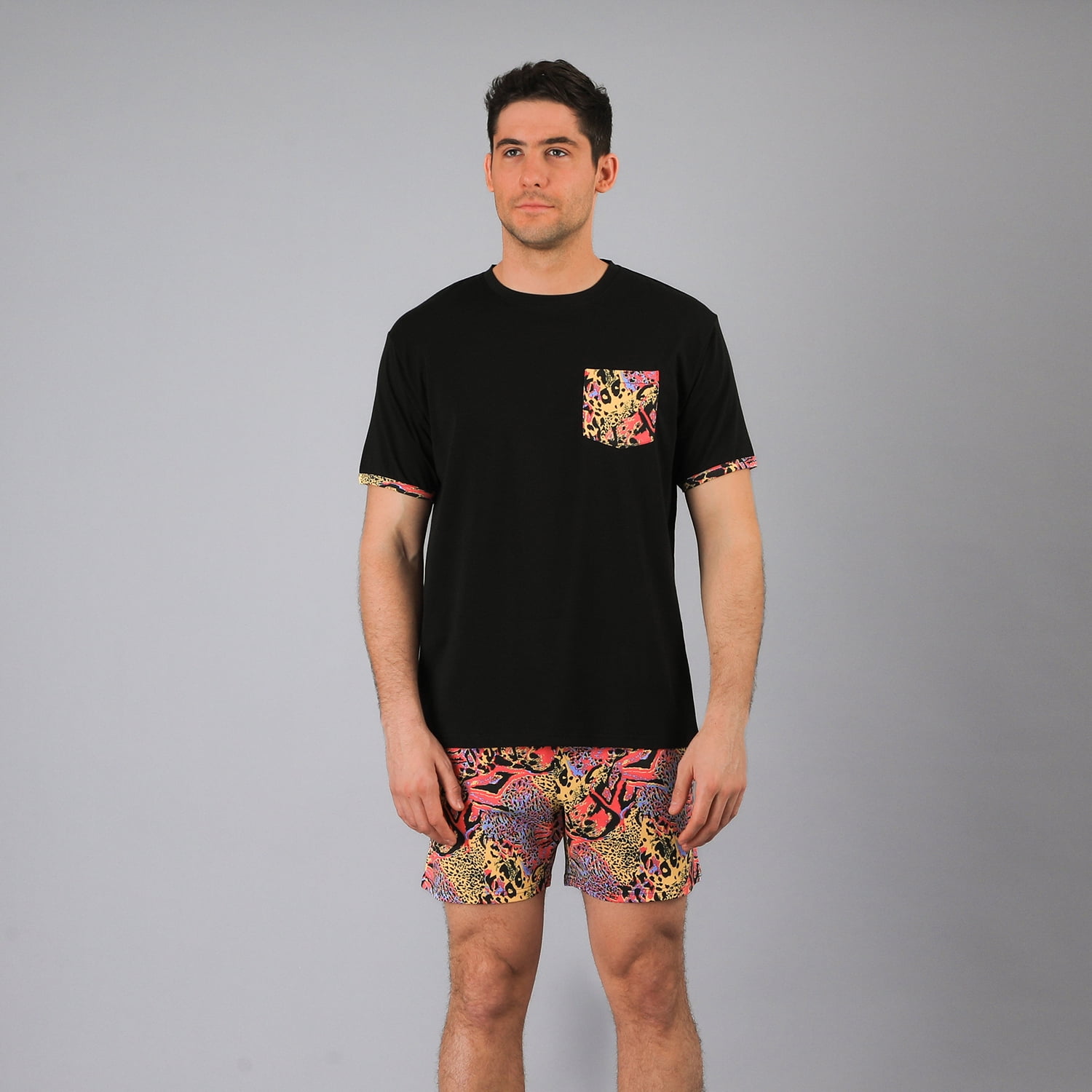 Pijama Fls Manga Corta Y Short Flores Hombre 33885-196