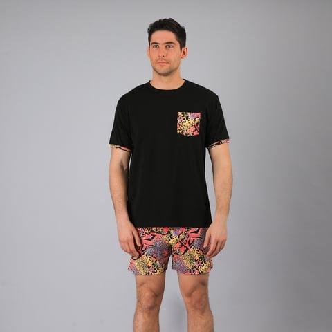 Pijama Fls Manga Corta Y Short Flores Hombre 33885-196
