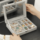 thumbnail image 3 of Joyero Organizador De Plush Portatil Multiusos Gris, 3 of 3