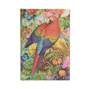 Paperblanks - Agenda 2024 Naturaleza Jardin Tropical, T.Dura, Vista Dia, Mini
