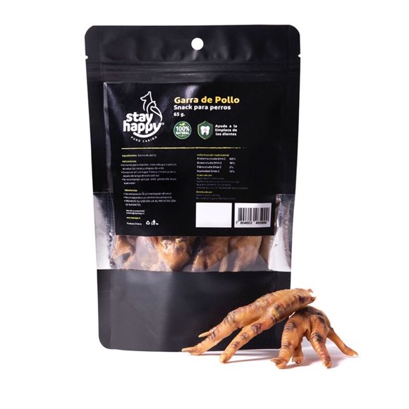 Sanck para Perro Garra de pollo Bolsa, 65 g