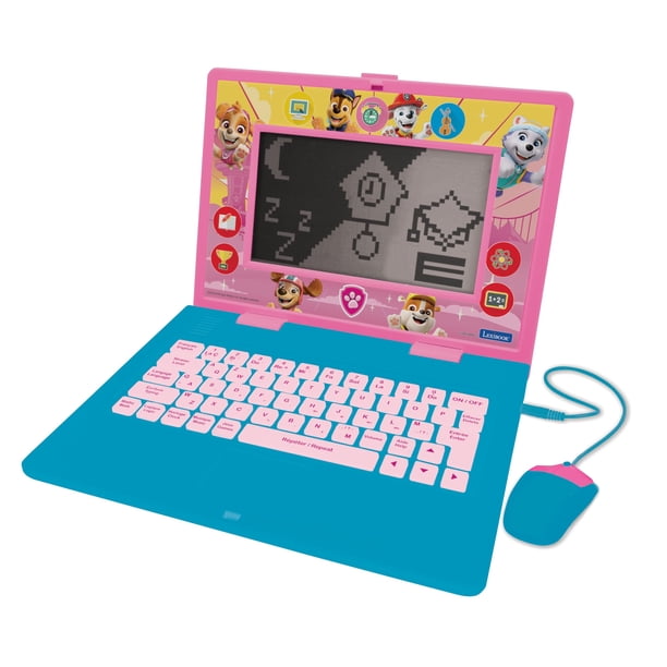 Lexibook educativo para computadora portátil La Patrulla Canina, bilingüe, 170 actividades