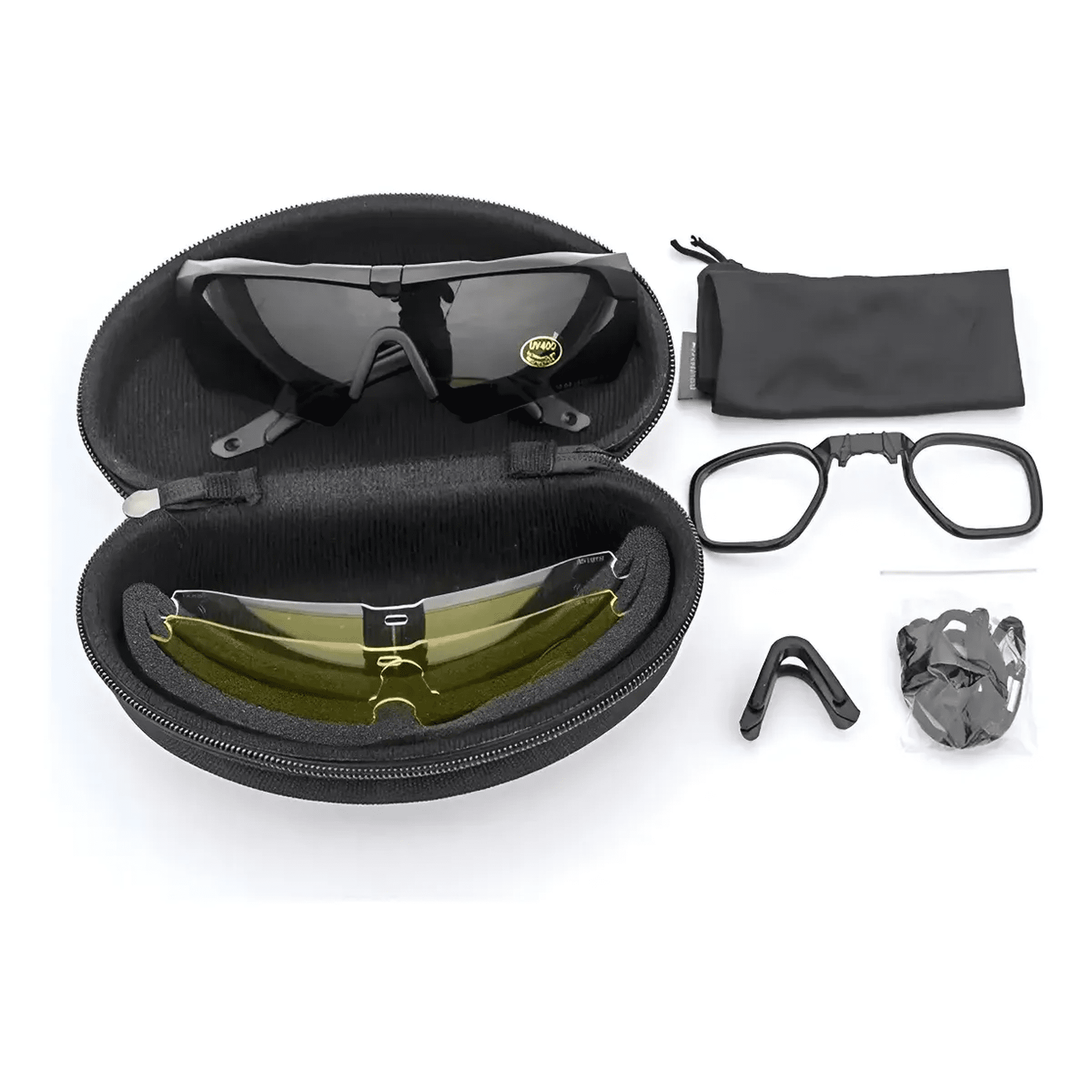 Lentes Tácticos Belug Deportivos Militar Uv Gafa Segura Montañismo Negro Negro