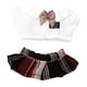 thumbnail image 3 of Ropa Para Muñecas, Falda A Cuadros, Regalo Para Niños, Conjunto De Camiseta Y Falda Para Muñecas De 15cm, 3 of 3