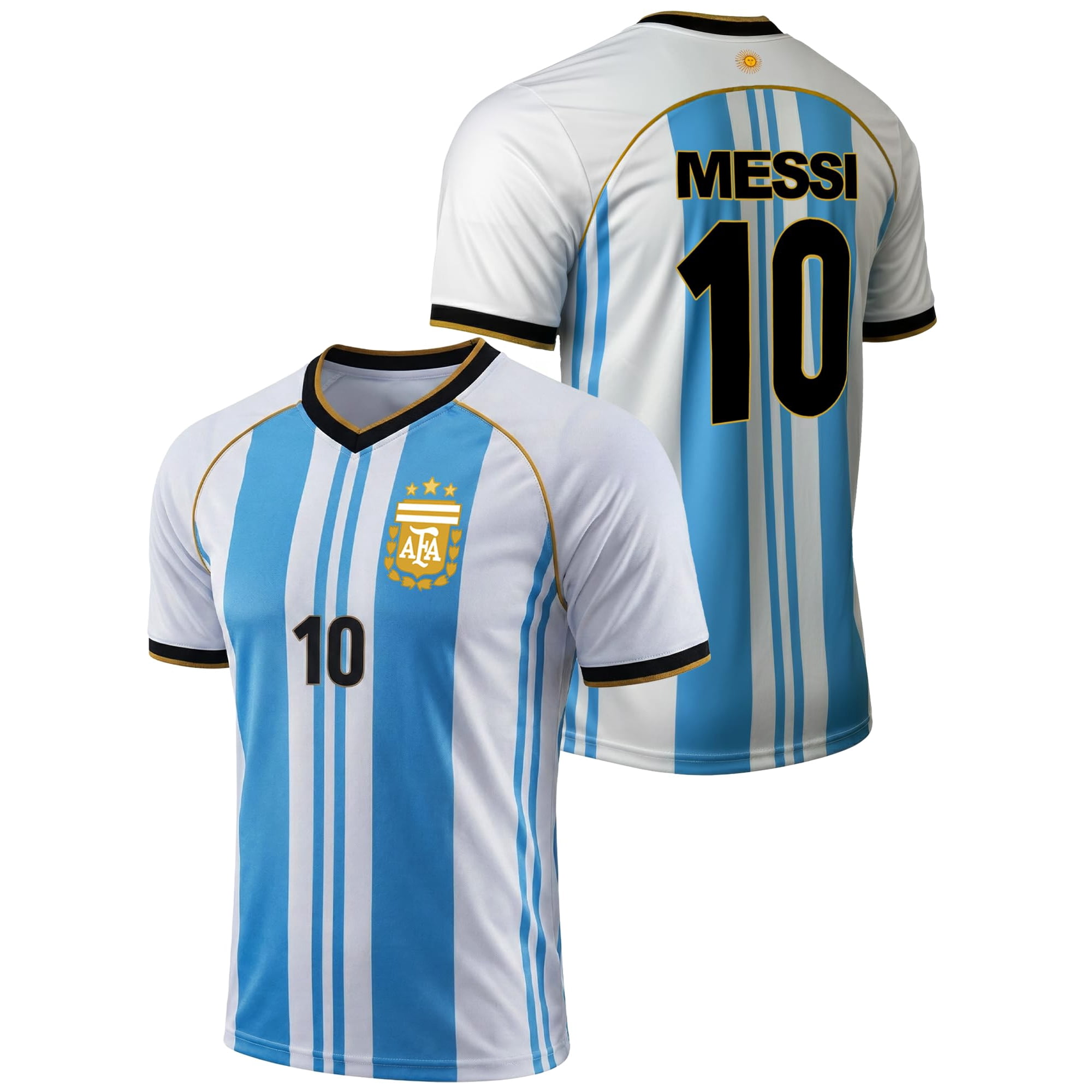 Camiseta De Fútbol Infantil Icon Sports Messi #10 Argentina Afa