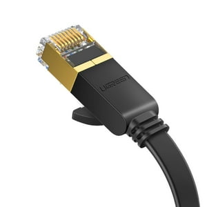 Ugreen - Cable De Red Plano 2M Cat7 U/Ftp (10Gbps) Negro Nw106