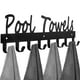 thumbnail image 3 of 1pc Pool Towel Hooks, Bathroom Wall Mount Towel Rack, Towel Holder. Carbon Steel Hanger Organizer, Indoor Outdoor For Robe, Towel, Coat, Swimsuit, Umbrella, Bag, Keys(Matte Black), 3 of 5