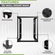 thumbnail image 2 of Rack de Servidores NavePoint 12U 19" 41 cm Negro Montado en Pared, 2 of 7