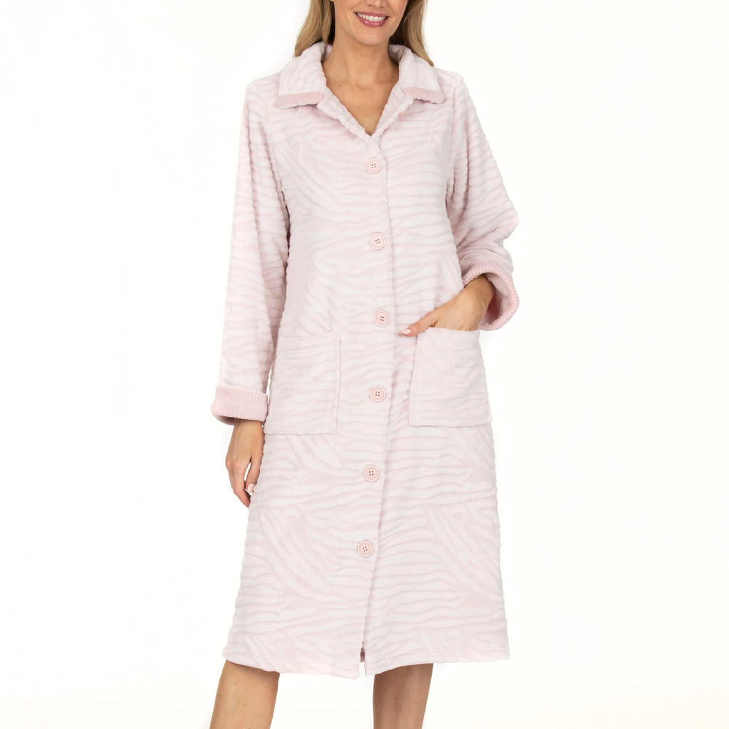 Lady Genny - Bata Larga Polar Abotonada