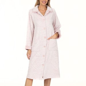 Lady Genny - Bata Larga Polar Abotonada