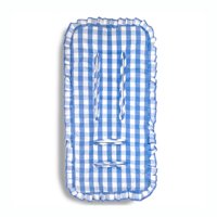 Bebesit - Cojín Universal Coche Paseo Diseño Cuadros Celeste 40 X80 Cm