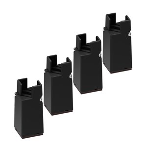 Magideal - 4 Piezas De Elevadores De Muebles De Cama De 0,39 A 1,57 Pulgadas De Diámetro Con Abrazadera De Tornillo, Elevador De Mesa, Elevador De Cama, Elevador Al. 10 Cm Negro 22-42 Mm