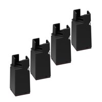 Magideal - 4 Piezas De Elevadores De Muebles De Cama De 0,39 A 1,57 Pulgadas De Diámetro Con Abrazadera De Tornillo, Elevador De Mesa, Elevador De Cama, Elevador Al. 10 Cm Negro 22-42 Mm