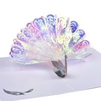 Fiamr - Tarjeta De Felicitación 3D Desplegable Con Diseño De Jardín De Pavo Real Para Mujer