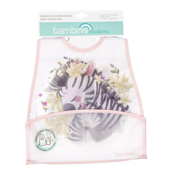 Babero De Alimentacion Fucsia Cebra Niña