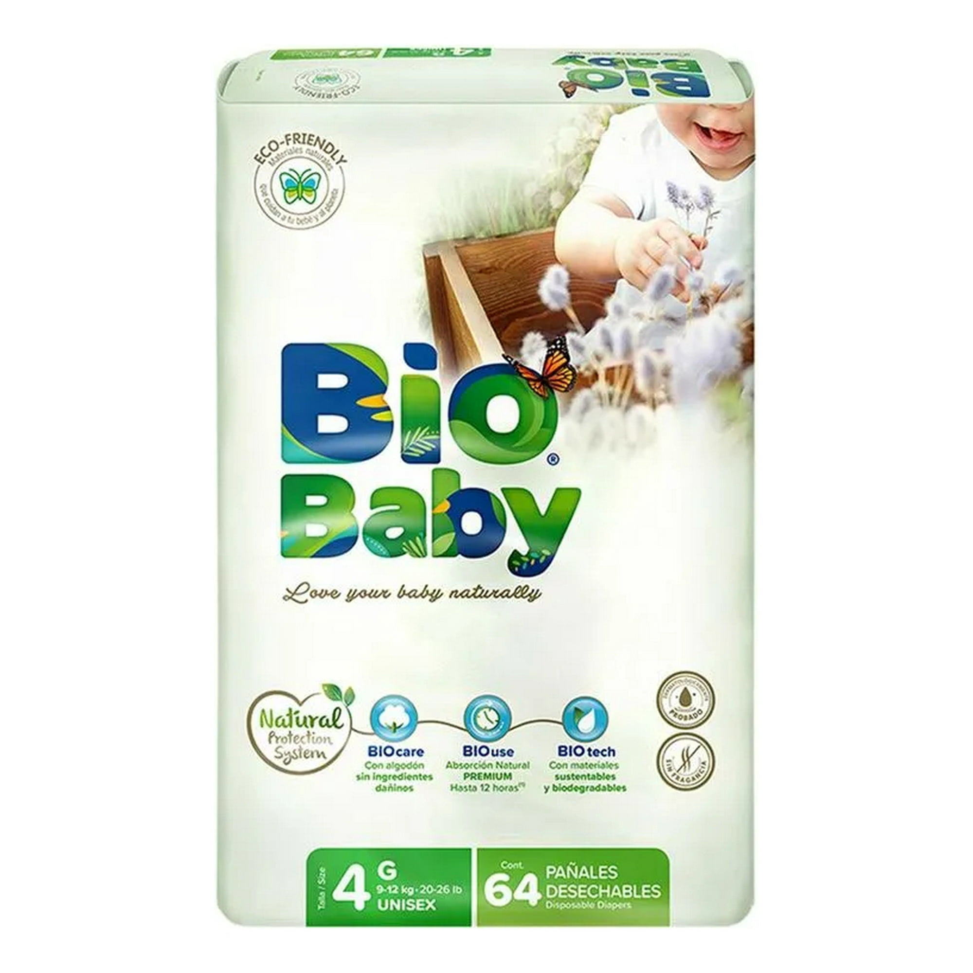 Chicolastic - Pañales Bio Baby Ecológicos Talla 4 G - 64 Piezas.