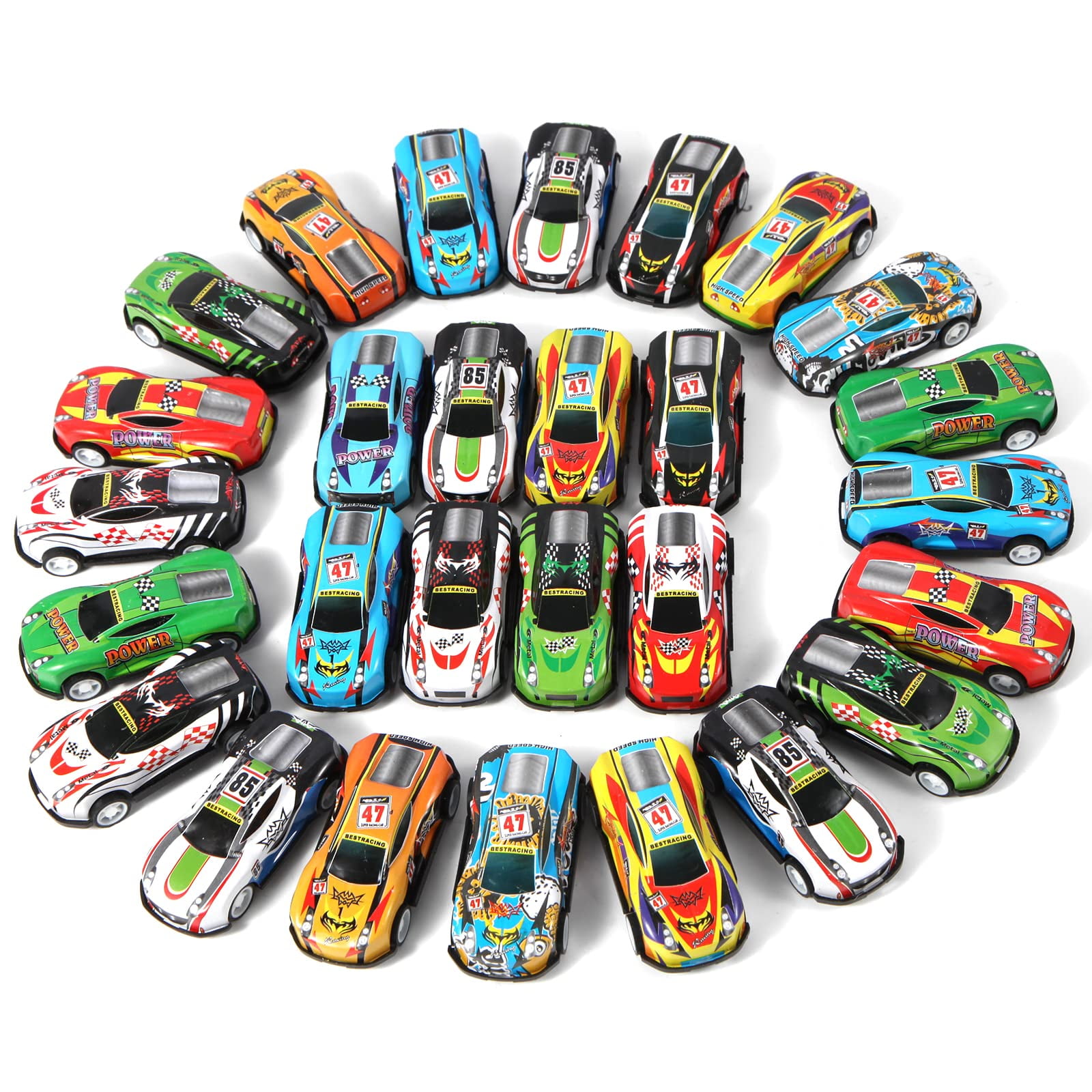 Pull Back Cars Benzem, Paquete De 28 Juguetes Para Fiestas Infantiles
